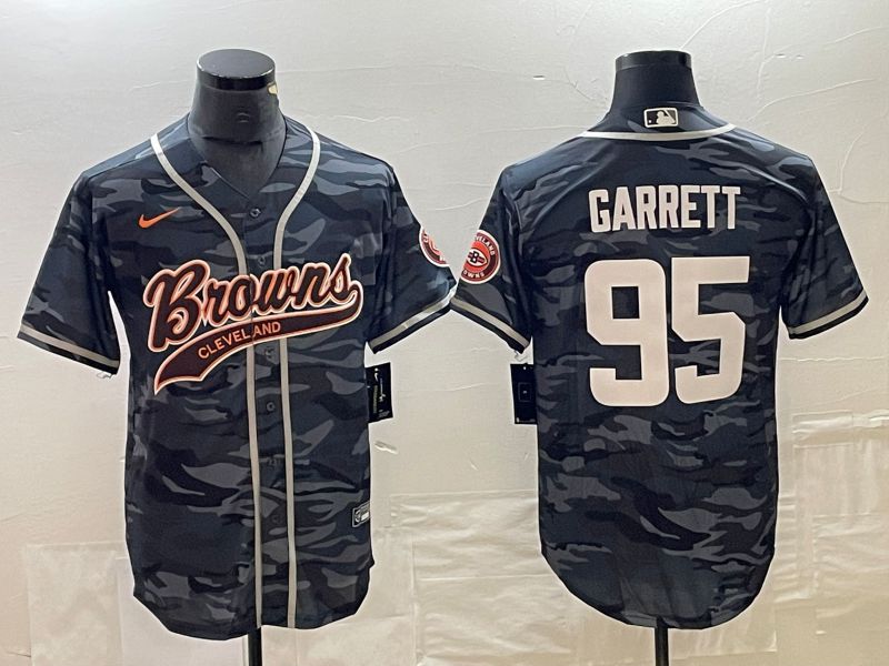 Men Cleveland Browns #95 Garrett Camo Nike 2023 Co Branding Game NFL Jersey style 1